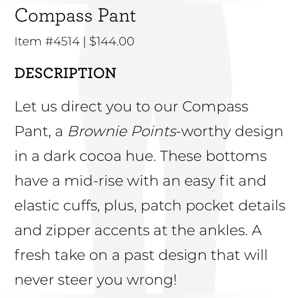 Cabi Compass Pant Army Green